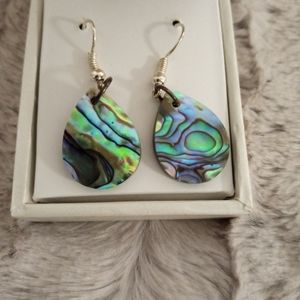 Crystal teal earrings